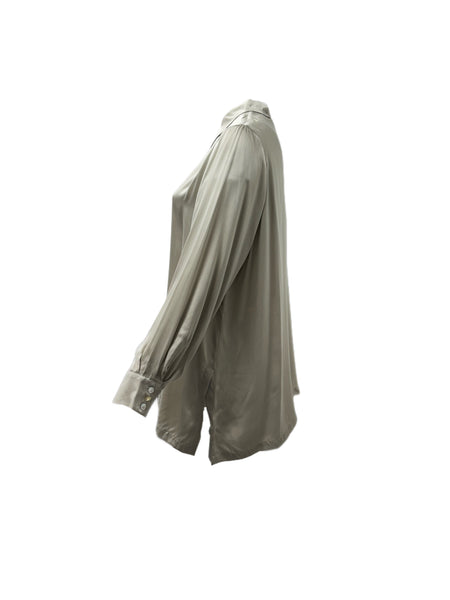 Marina Rinaldi Women's Beige Baldanza Button Down Blouse NWT