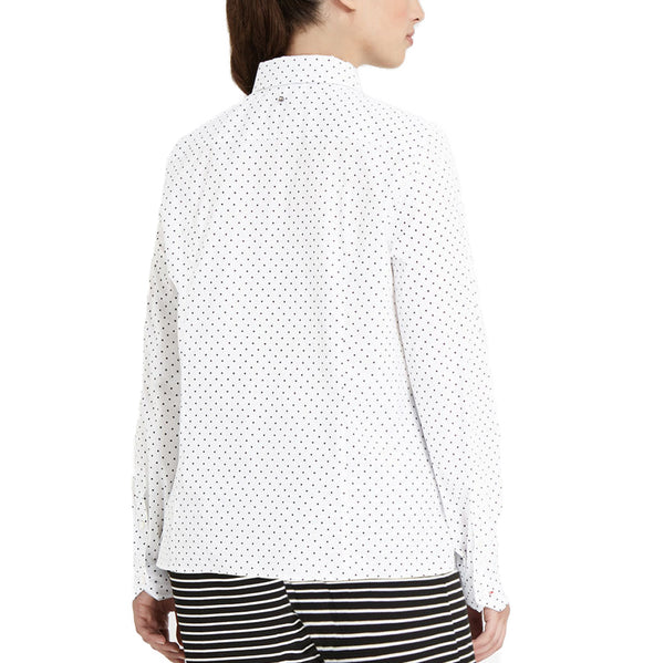 MARINA RINALDI Women's Balia Printed Button Up Blouse $255 NWT