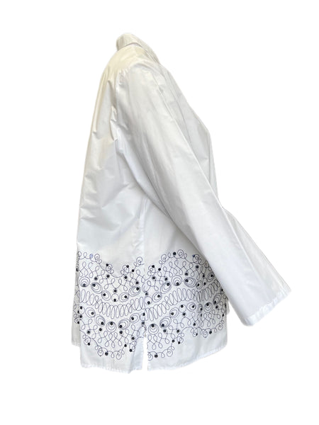 Marina Rinaldi Women's White Balocco Button Down Shirt NWT
