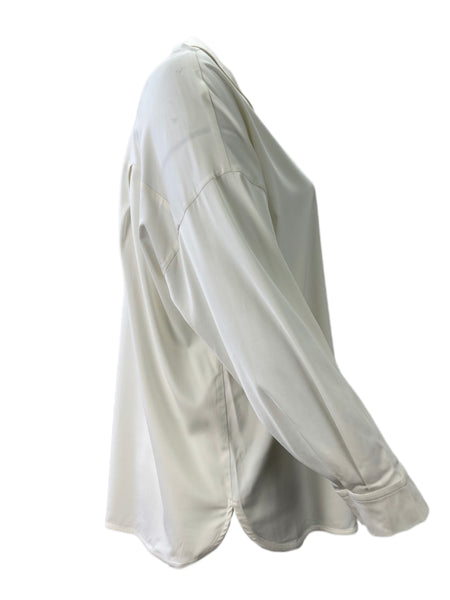 Marina Rinaldi Women's Ivory Balsamo Reversible Shirt Size 20W/29 NWT