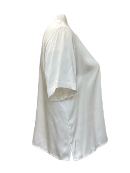 Marina Rinaldi Women's Ivory Balsamo Silk Blouse NWT