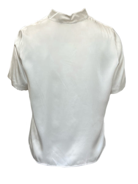 Marina Rinaldi Women's Ivory Balsamo Silk Blouse NWT