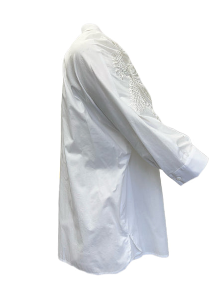 Marina Rinaldi Women's White Balzare Cotton Shirt Size 20W/29 NWT