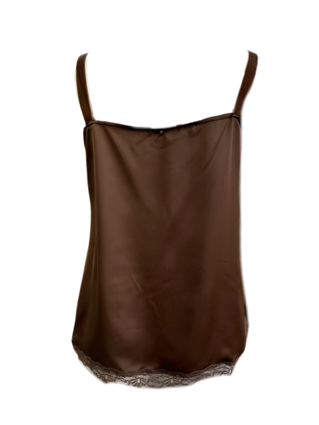 Marina Rinaldi Women's Dark Brown Balzare Pullover Tank Top NWT