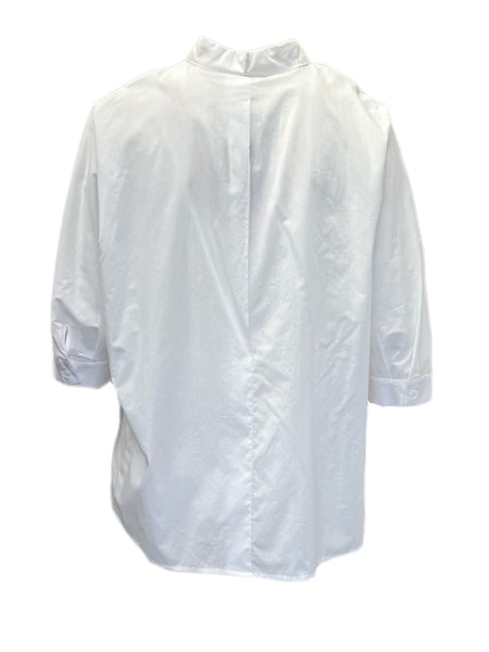 Marina Rinaldi Women's White Balzare Cotton Shirt Size 20W/29 NWT