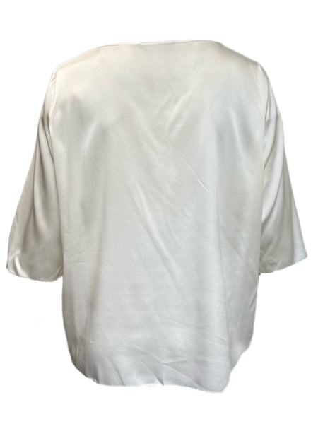 Marina Rinaldi Women's White Bamby Pullover Blouse NWT