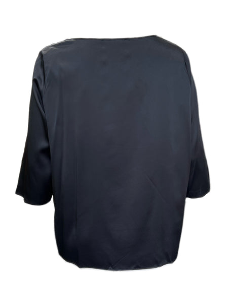 Marina Rinaldi Women's Black Bamby Pullover Blouse NWT