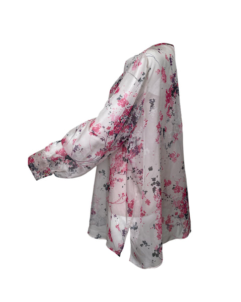 Marina Rinaldi Women's Pink Bamby Button Closure Blouse NWT