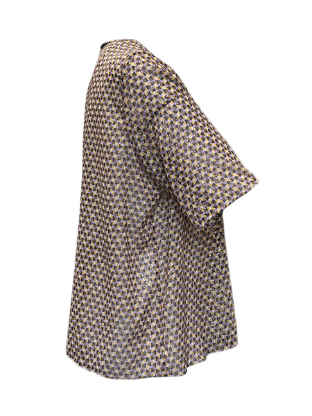 Marina Rinaldi Women's Camel Banana Printed Top NWT