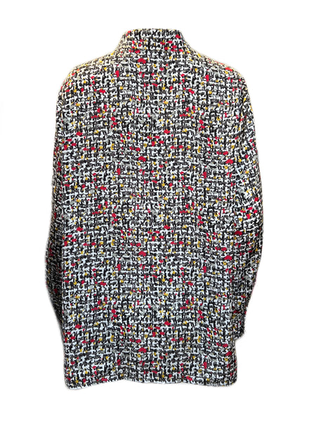 Marina Rinaldi Women's Multicolor Bandiera Button Down Shirt NWT