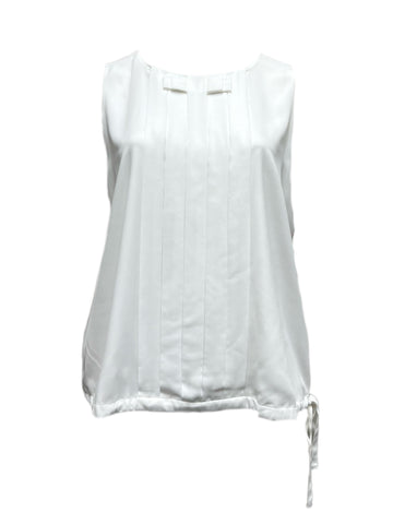 Marina Rinaldi Women's White Bang Sleeveless Blouse Size 20W/29 NWT