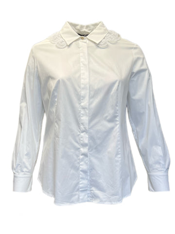 Marina Rinaldi Women's White Bangkok Button Down Shirt NWT