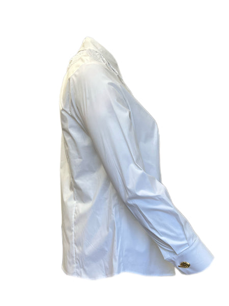 Marina Rinaldi Women's White Bangkok Button Down Shirt Size 14W/23 NWT