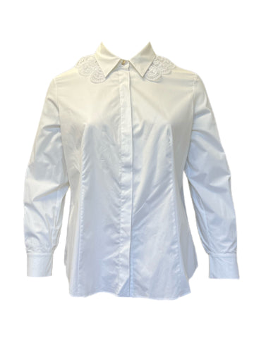 Marina Rinaldi Women's White Bangkok Button Down Shirt Size 14W/23 NWT