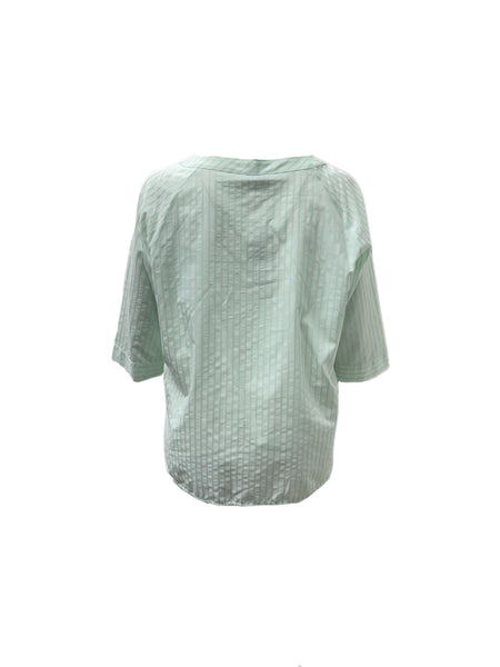 Marina Rinaldi Women's Green Banner Pullover Shirt NWT