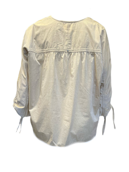 Marina Rinaldi Women's Beige Bardana Button Down Cotton Shirt NWT