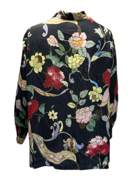 Marina Rinaldi Women's Nero Barone Printed Button Down Shirt Size 22W/31