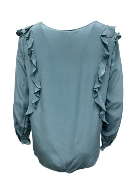Marina Rinaldi Women's Blue Barone Pullover Blouse NWT