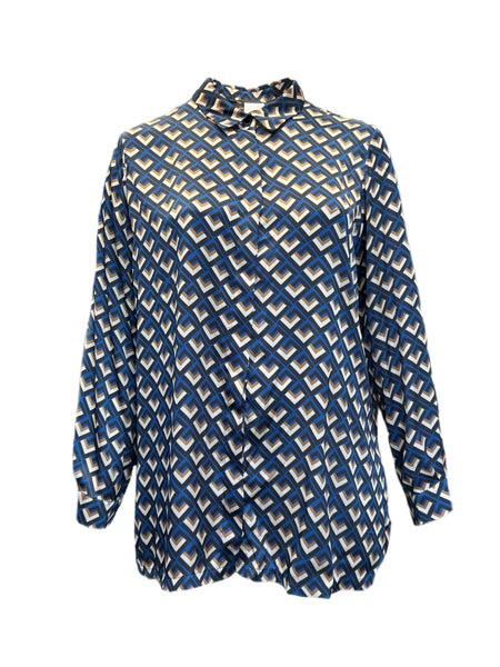 Marina Rinaldi Women's Blue Barone Button Closure Size 22W/31 NWT