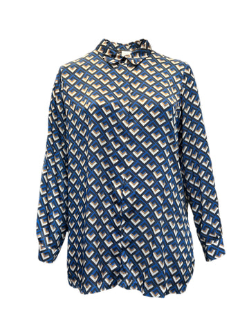 Marina Rinaldi Women's Blue Barone Button Closure Size 22W/31 NWT