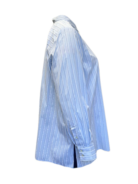 Marina Rinaldi Women's Blue Barca Cotton Shirt NWT