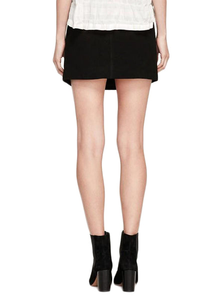 REBECCA MINKOFF Women's Black Studded Suede Barry Skirt $448 NWT