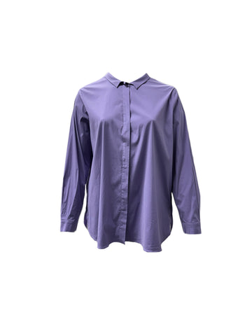 Marina Rinaldi Women's Purple Basic Button Down Shirt NWT
