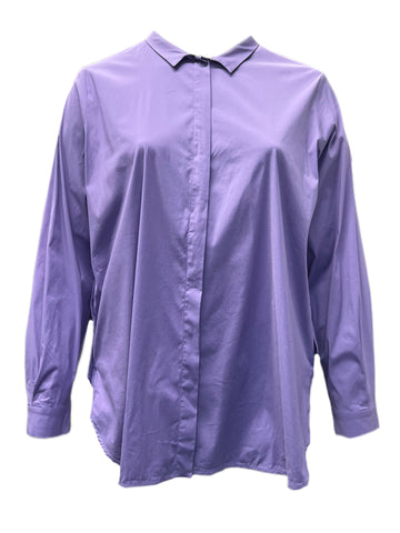 Marina Rinaldi Women's Purple Basic Button Down Shirt NWT