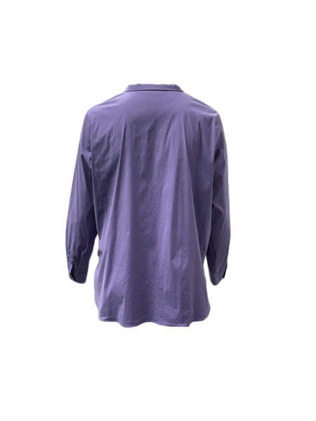 Marina Rinaldi Women's Purple Basic Button Down Shirt NWT