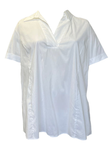 Marina Rinaldi Women's White Basilare Pullover Shirt NWT
