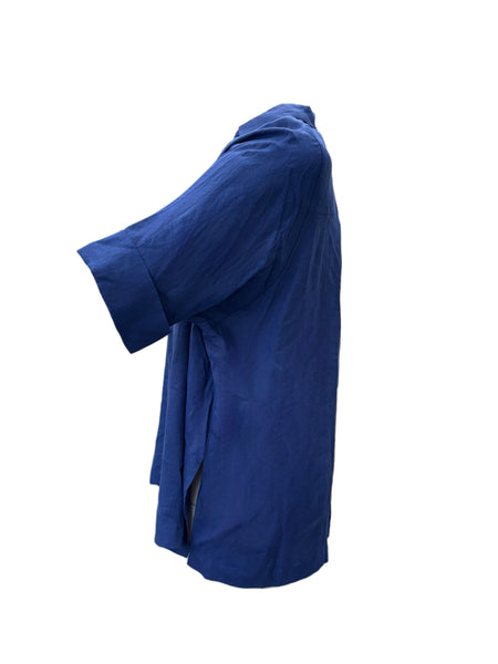 Marina Rinaldi Women's Blue Basilica Button Down Shirt NWT