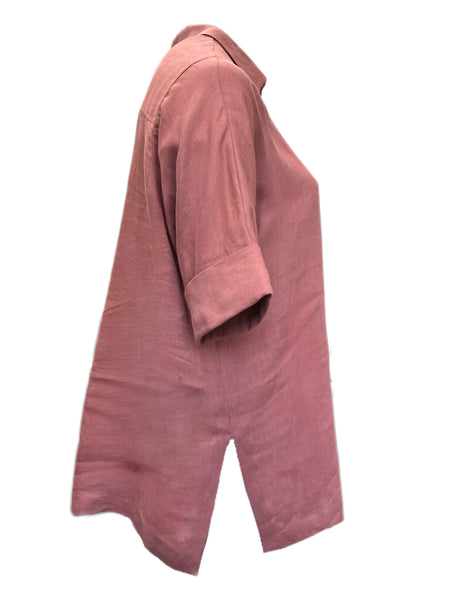 Marina Rinaldi Women's Bordaux Basilica Button Down Shirt Dress Size 12W/21