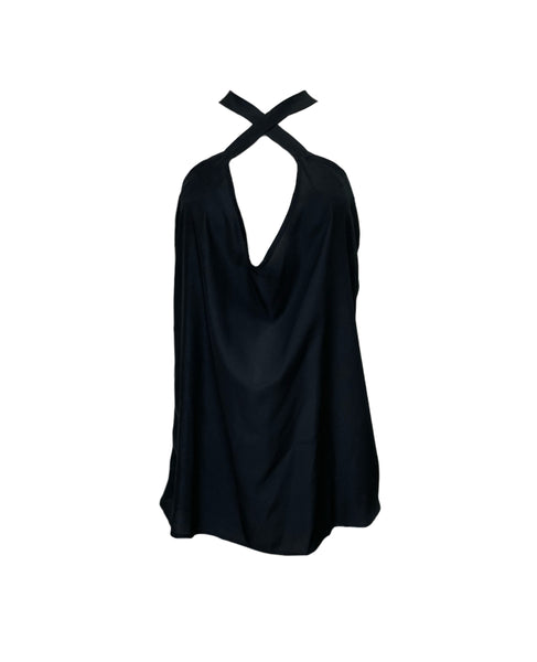 Marina Rinaldi Women's Black Bastia Button Closure Blouse NWT