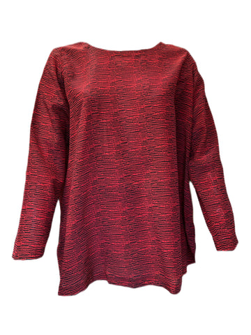 Marina Rinaldi Women's Red Batavia Printed Silk Blouse Size 20W/29 NWT
