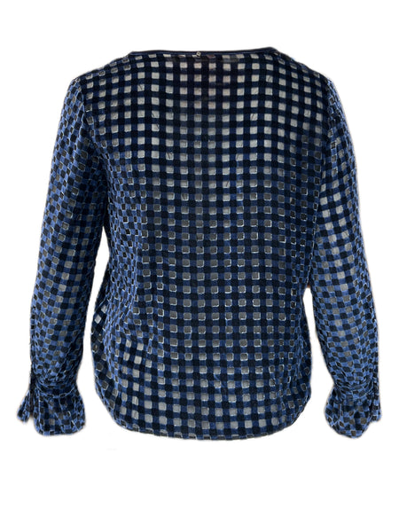 Marina Rinaldi Women's Blue Battigia Pullover Shirt NWT