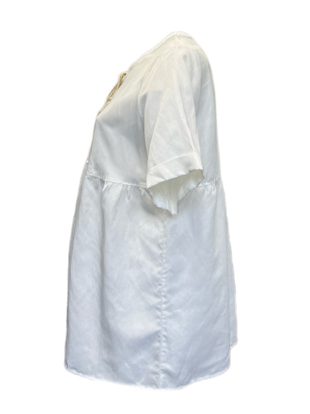 Marina Rinaldi Women's White Battito Lace Front Blouse Size 18W/27 NWT