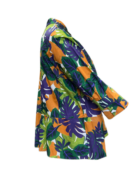 Marina Rinaldi Women's Multicolored Bautta Cotton Top NWT