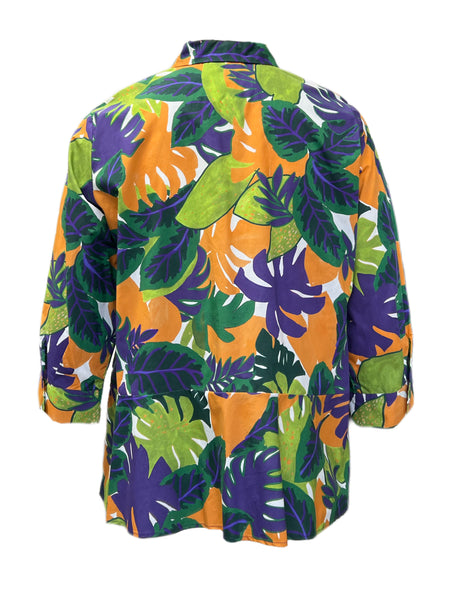 Marina Rinaldi Women's Multicolored Bautta Cotton Top NWT