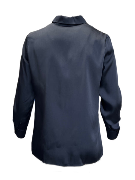 Marina Rinaldi Women's Black Bavarese Button Down Shirt NWT