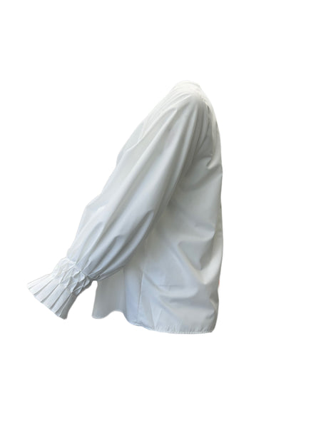 Marina Rinaldi Women's White Baviera Pullover Blouse NWT