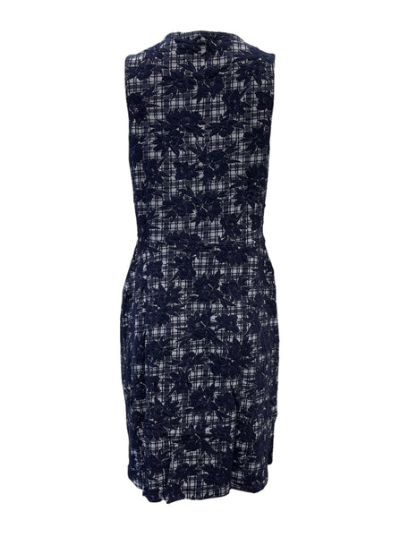 Leota Women's Blue Bayside Round Neck Streight Stretchy Dress #2597 X-Large NWT