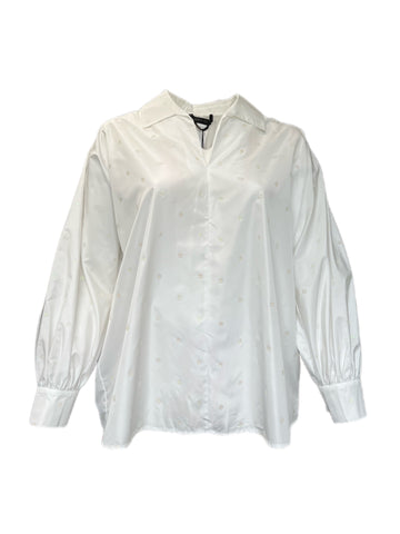 Marina Rinaldi Women's White Bebop Button Down Shirt Size 16W/25 NWT