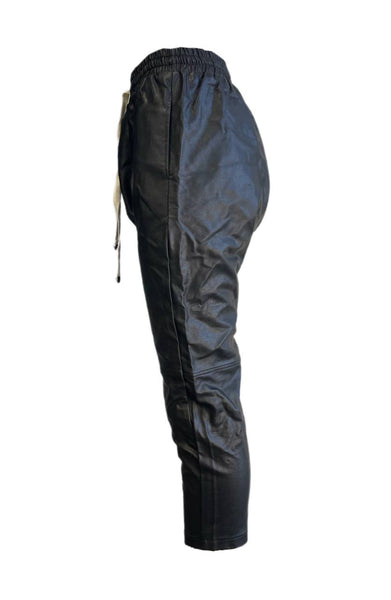 LOST IN LUNAR Women's Black Becca Drop Crotch Faux Leather Pants Size US 4 NWT