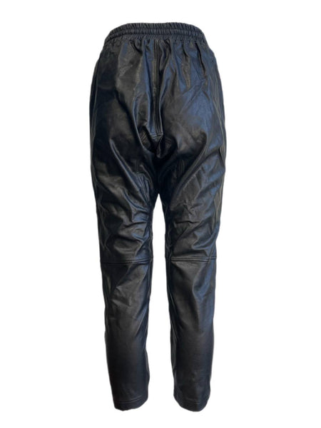 LOST IN LUNAR Women's Black Becca Drop Crotch Faux Leather Pants Size US 4 NWT
