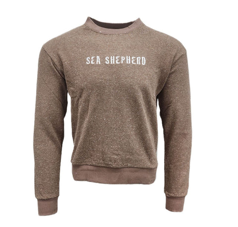 HoodLamb Men's Tan Fleck Sea Shepherd Light Crewneck Hemp Sweatshirt Medium NWT
