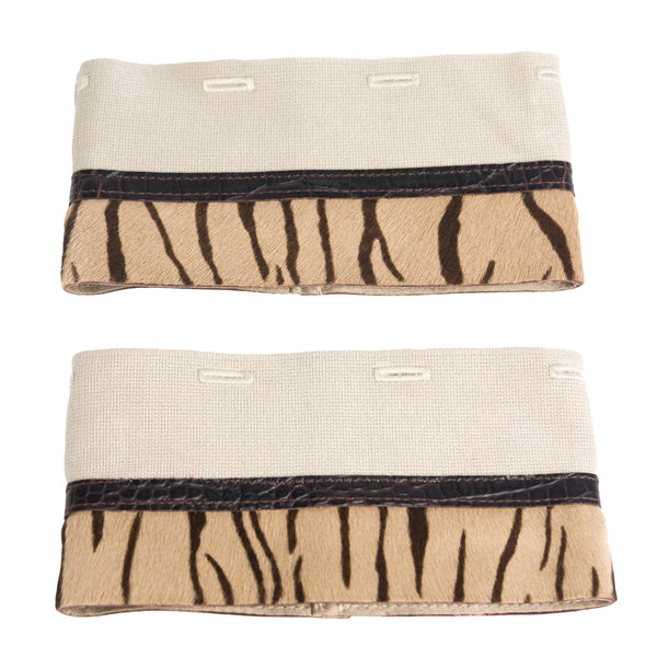 'S Max Mara Women's Benny Tiger Print Cube Collection Cuffs One Size Camel