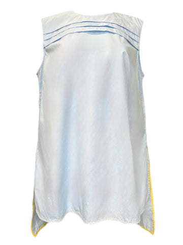 Marina Rinaldi Women's Blue Benny Sleeveless Cotton Top Size 12W/21