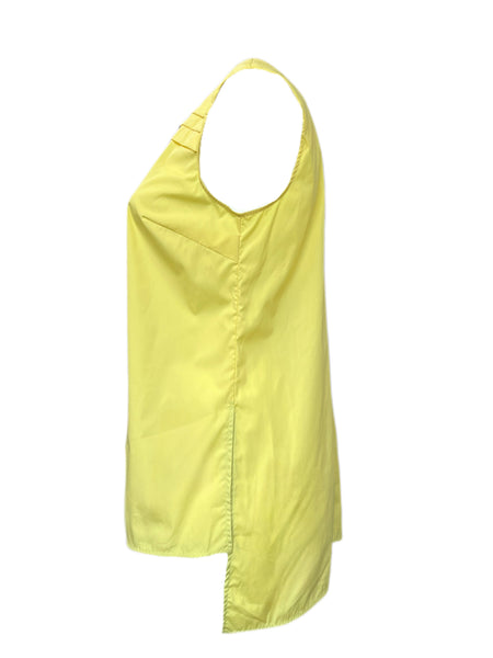 Marina Rinaldi Women's Yellow Benny Sleeveless Cotton Top Size 12W/21