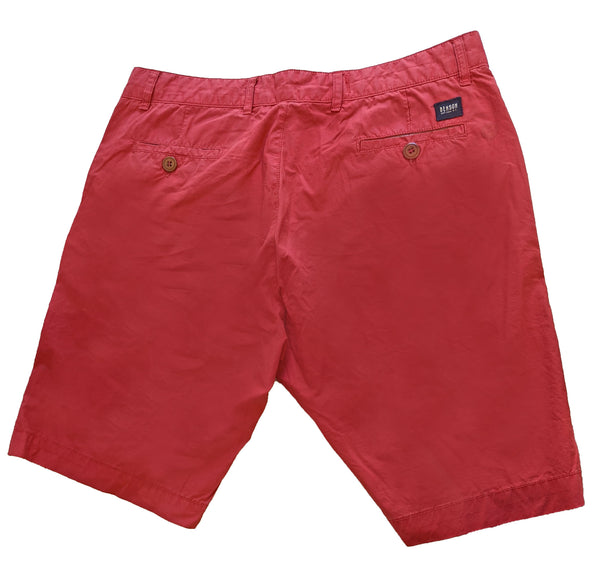 Benson Men's Red Garment Dyed Chino Shorts WS02S Size 34 NWT