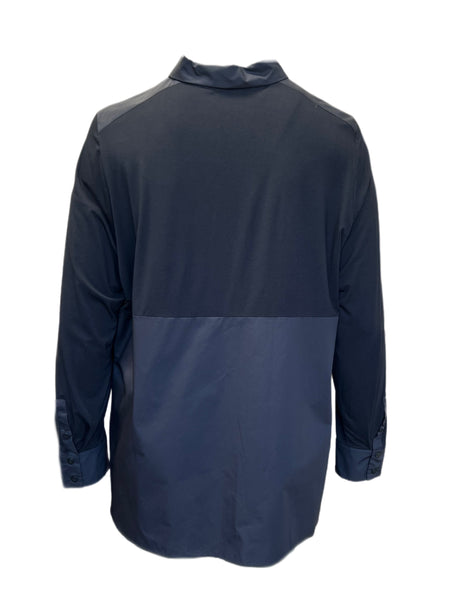 Marina Rinaldi Women's Black Berlino Button Down Shirt NWT